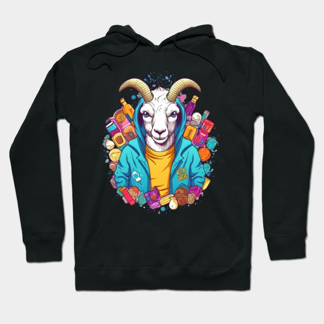 This little goat is bleatfully happy Hoodie by Pixel Poetry